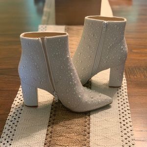 Betsey Johnson Cady Pearl Booties
